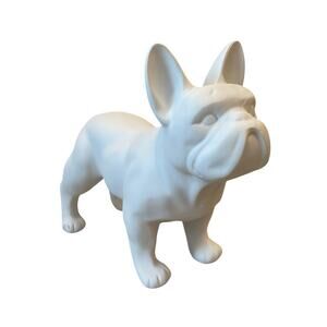 White French Bulldog Figurine 10in Chic Resin Designer Decor NEW